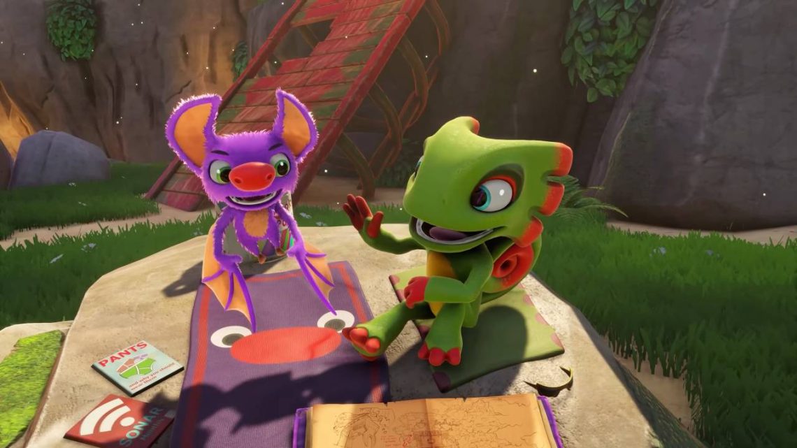 yooka-replaylee characters hanging out