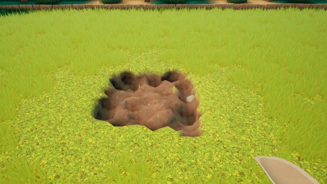 a game about digging a hole feature